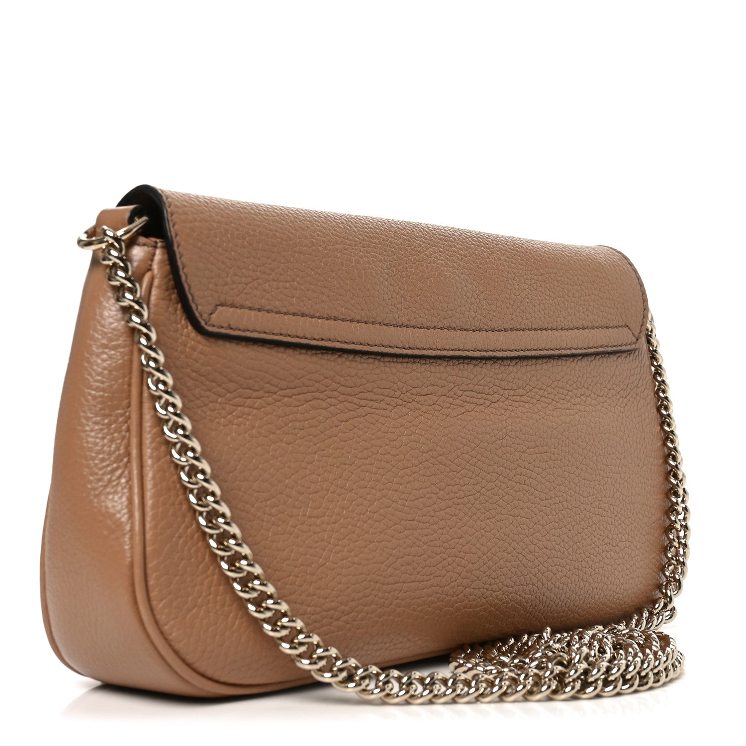 Gucci Pebbled Calfskin Medium Soho Flap Crossbody Camelia 2 of 9