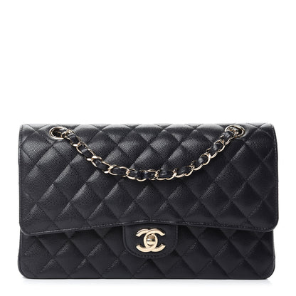 Chanel Caviar Quilted Medium Double Flap Navy 1 of 10