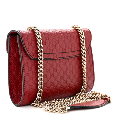 Gucci Soft Microssima Mini Emily Chain Shoulder Bag Rosso 3 of 10