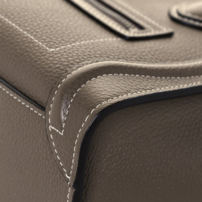 Celine Drummed Calfskin Nano Luggage Souris 10 of 14