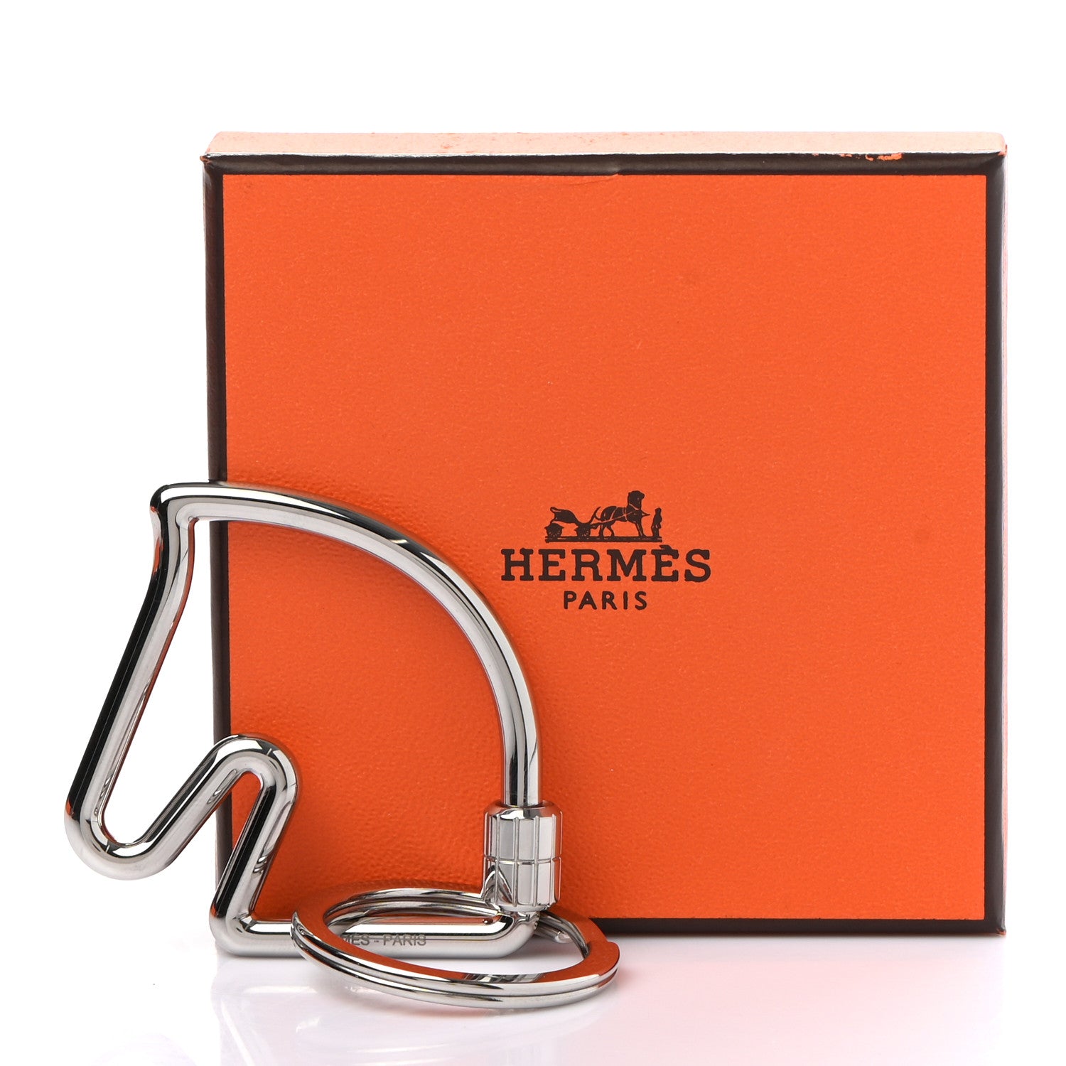 Hermes Palladium Cheval Key Ring 6 of 6