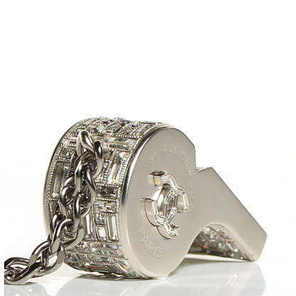 Chanel Crystal CC Whistle Pendant Necklace 5 of 8