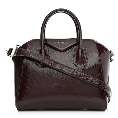 Givenchy Crinkled Patent Deerskin Small Antigona Aubergine 1 of 11