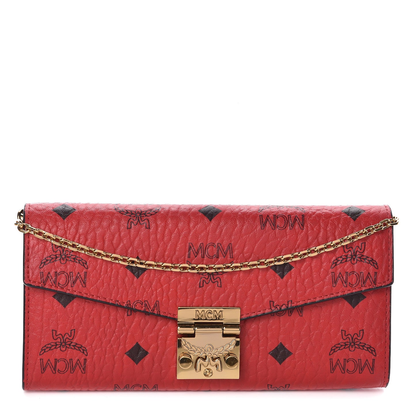 Visetos Large Patricia Chain Wallet Red