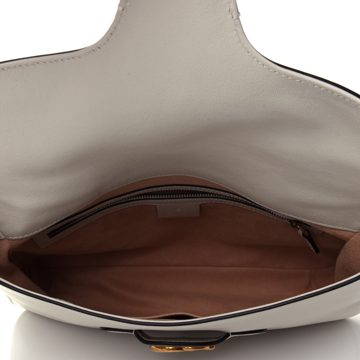 New Sakai Calfskin Lux Medium Dahlia Messenger Shoulder Bag Mystic White