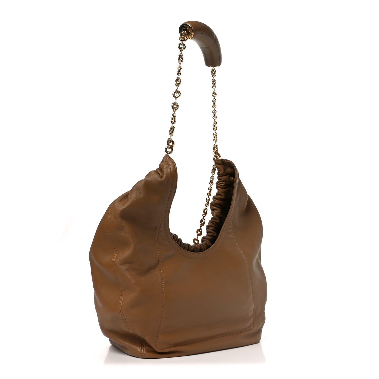 Mellow Nappa Medium Squeeze Bag Oak