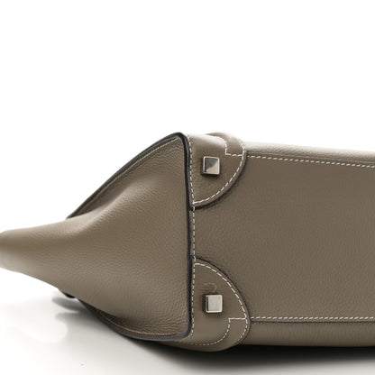 Celine Drummed Calfskin Micro Luggage Souris 8 of 9