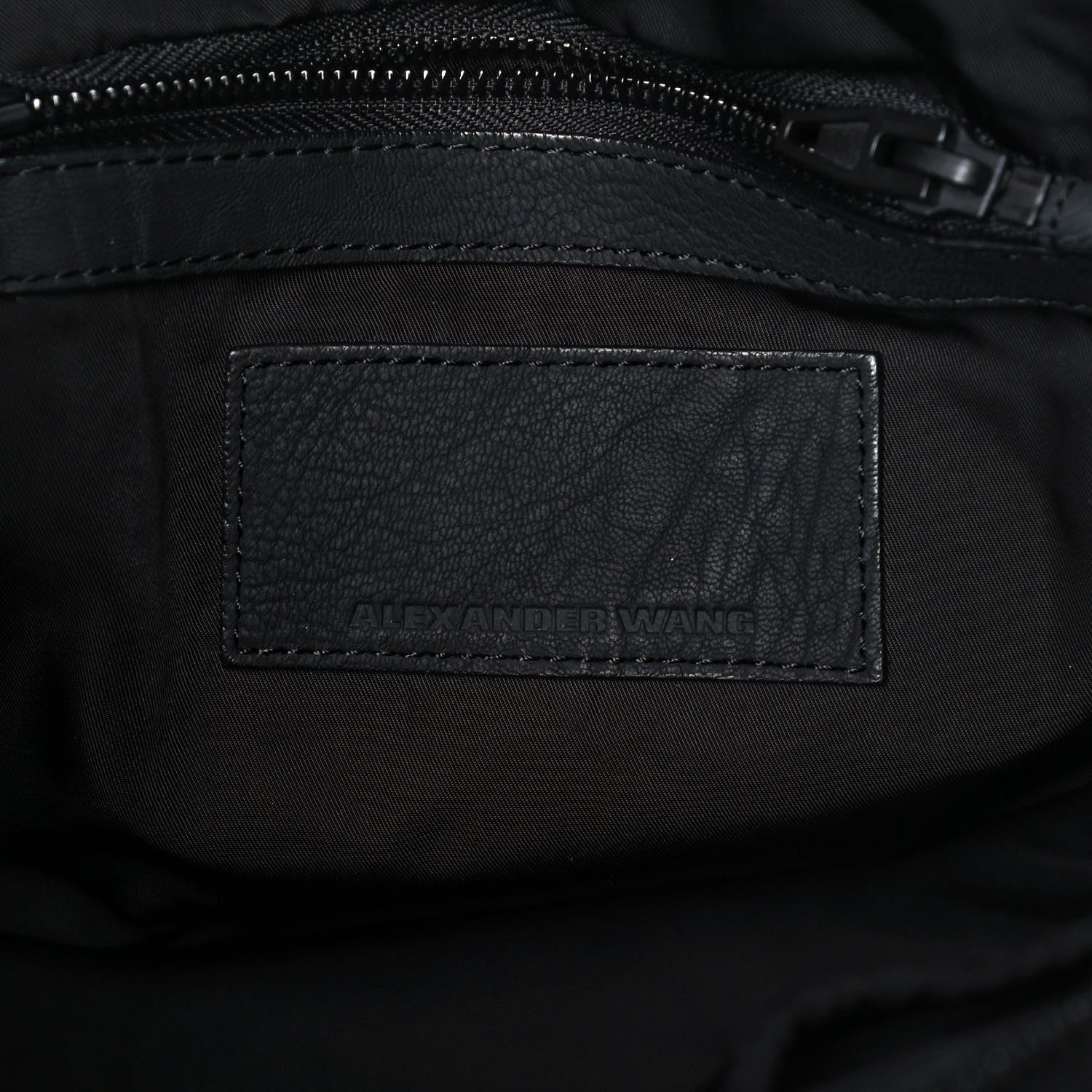Alexander Wang Pebbled Lambskin Rockie Black Iridescent Hardware 4 of 13