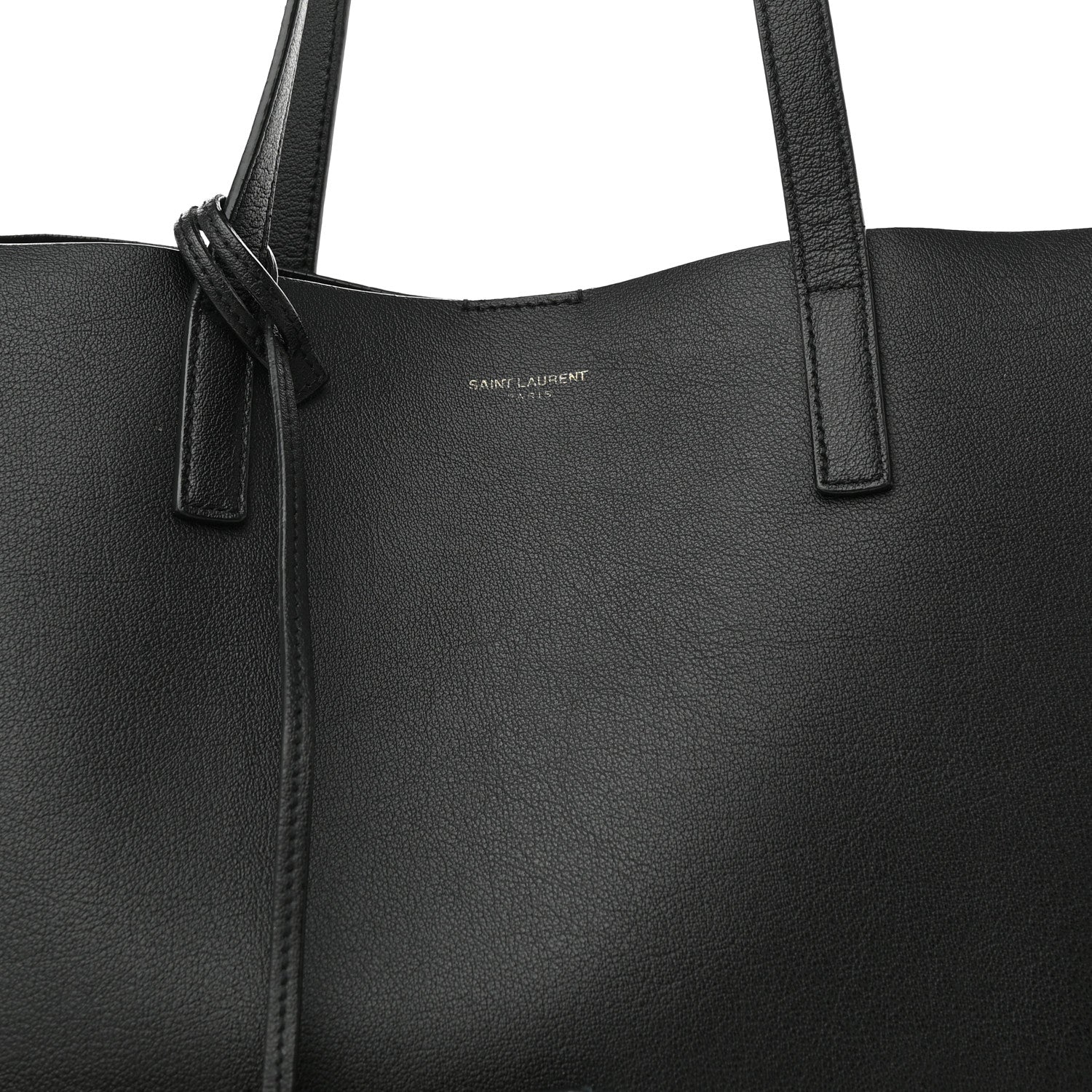 Saint Laurent Calfskin Large Shopping Tote Black 8 of 12