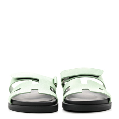 Hermes Epsom Womens Chypre Sandals 36 Vert Jade 2 of 8