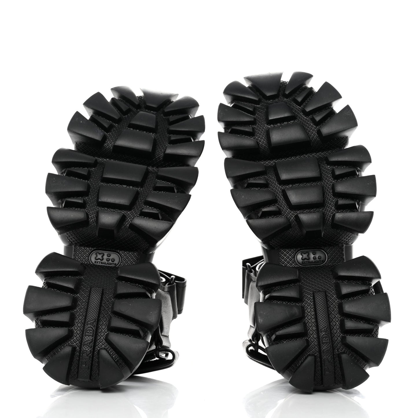 Nappa Logo Embossed Thunder Sole 50mm Sport Sandals 36 Black
