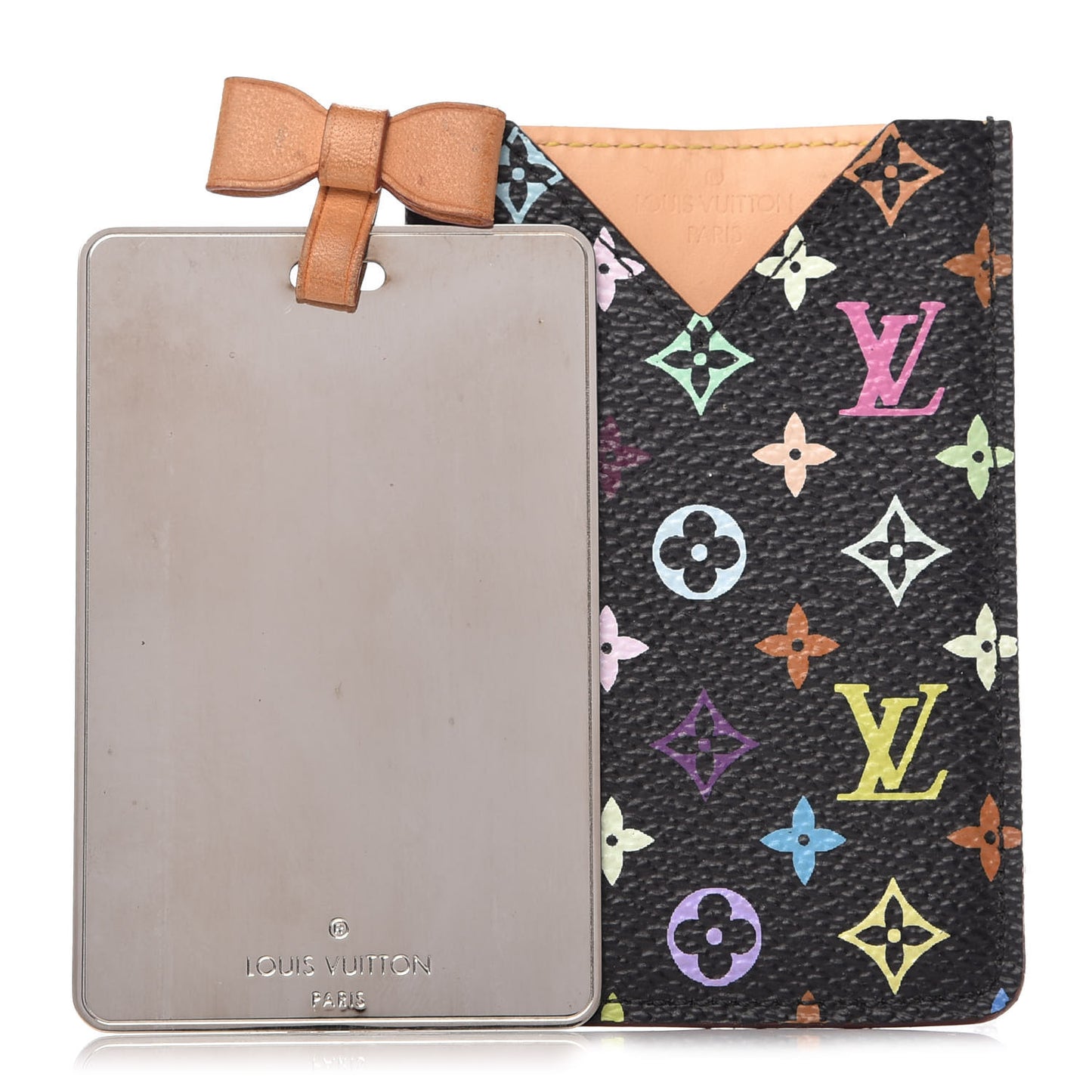 Monogram Multicolor Mirror and Case Pouch Black