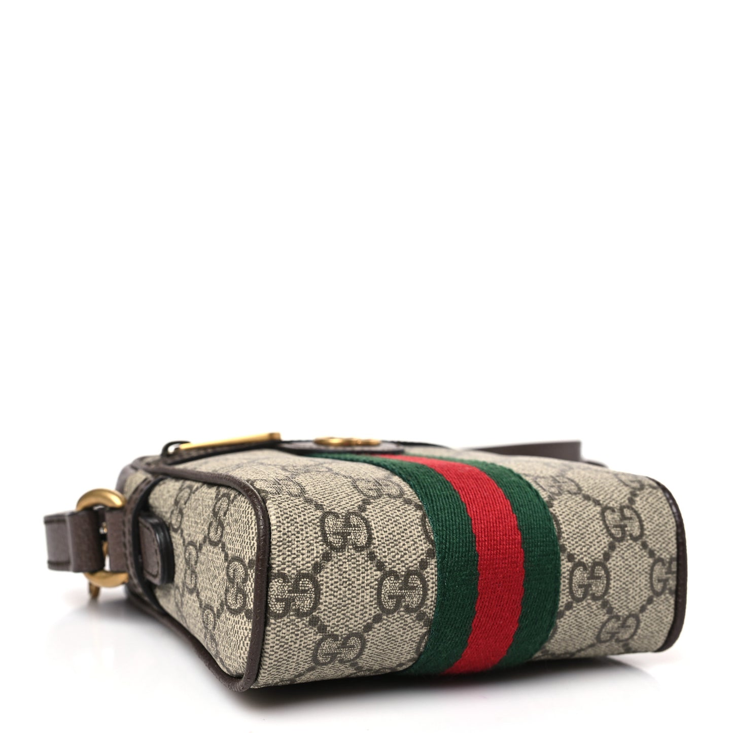 GG Supreme Monogram Web Mini Ophidia Messenger Brown