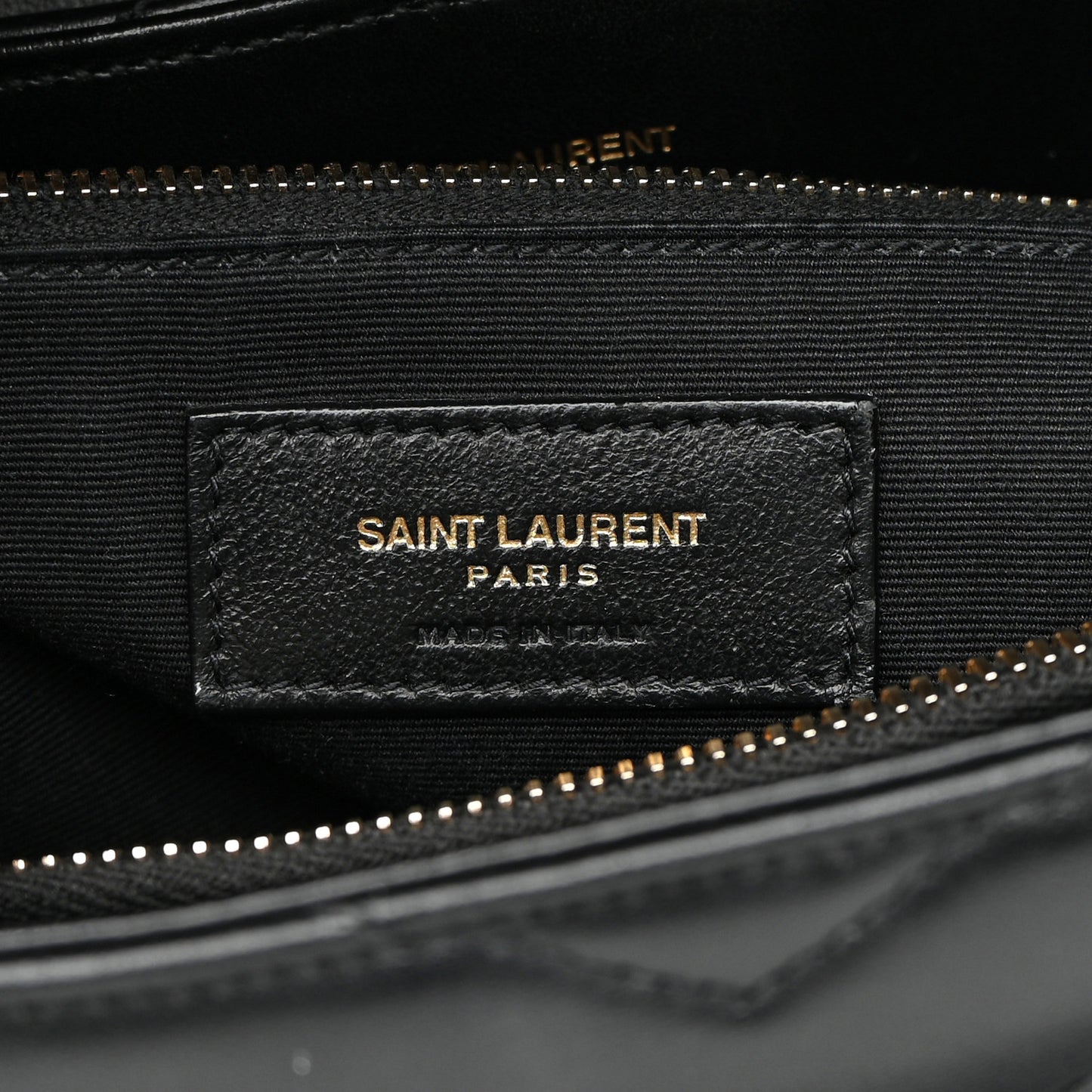 Calfskin Y Quilted Monogram Medium Loulou Chain Satchel Black