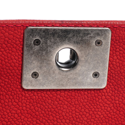 Chanel Matte Caviar Quilted Large Boy Flap Red 5 of 8
