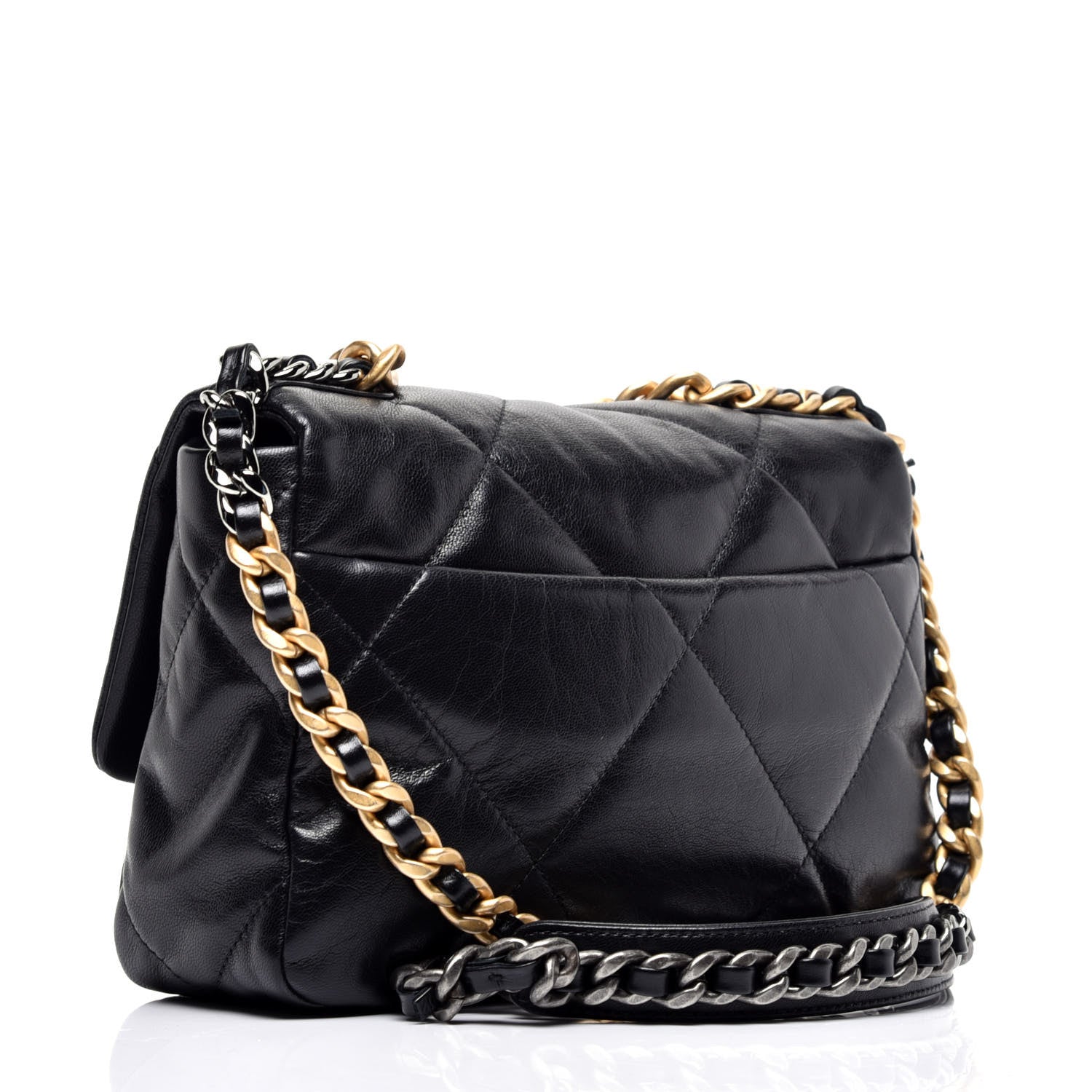 Chanel Lambskin Quilted Medium Chanel 19 Flap Black 3 of 9