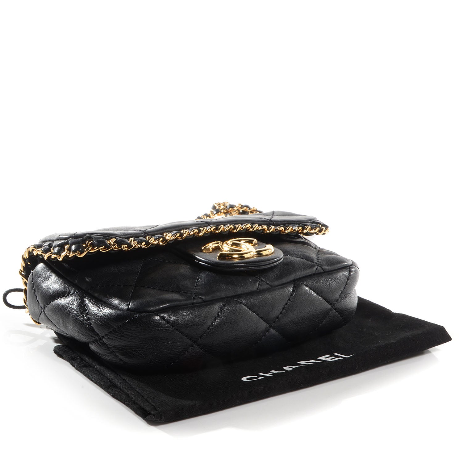 Chanel Calfskin Mini Chain Me Flap Black 4 of 7