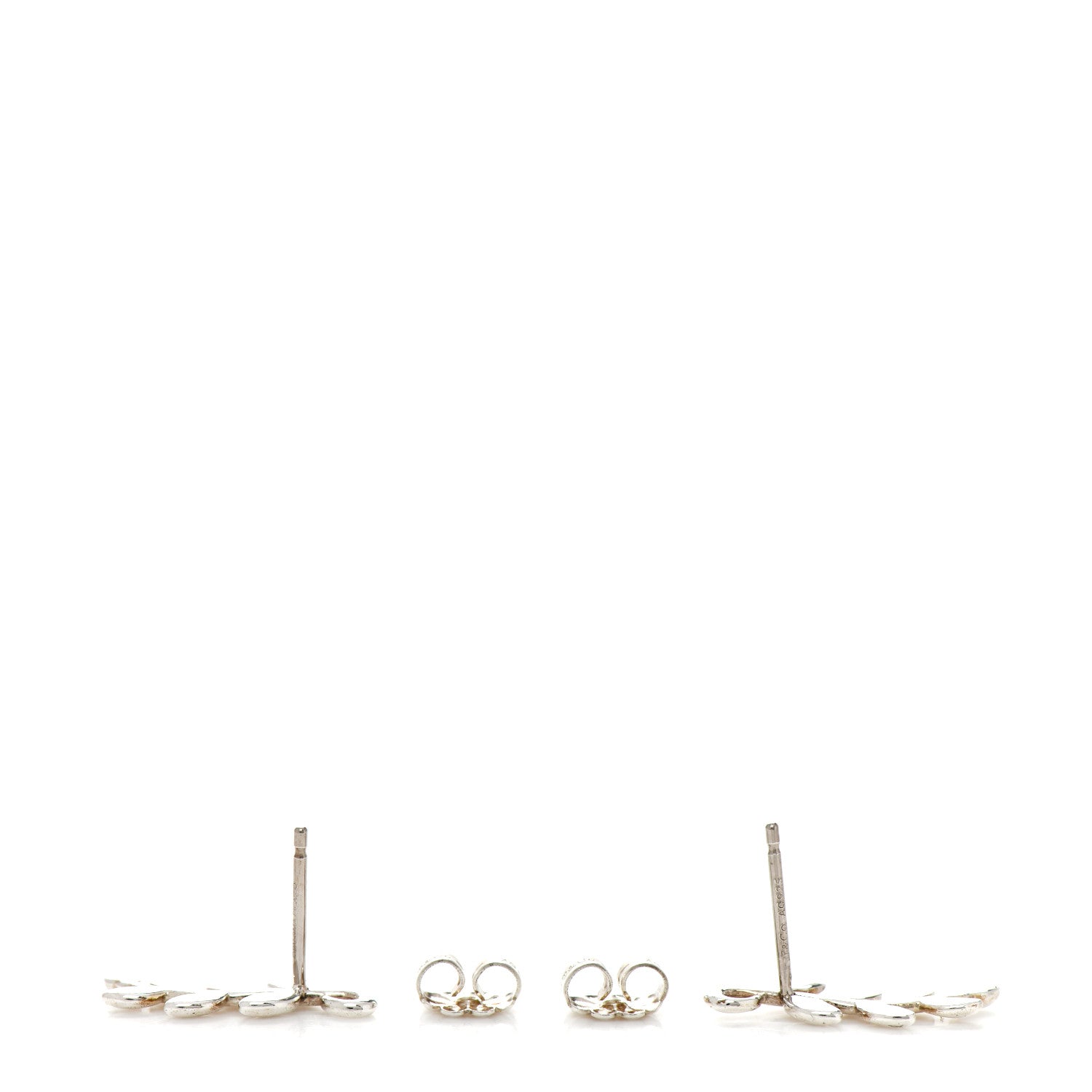 Tiffany Sterling Silver Paloma Picasso Olive Leaf Climber Earrings 3 of 5