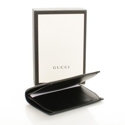 Gucci Guccissima Bi-Fold Card Case Black Blue 4 of 7