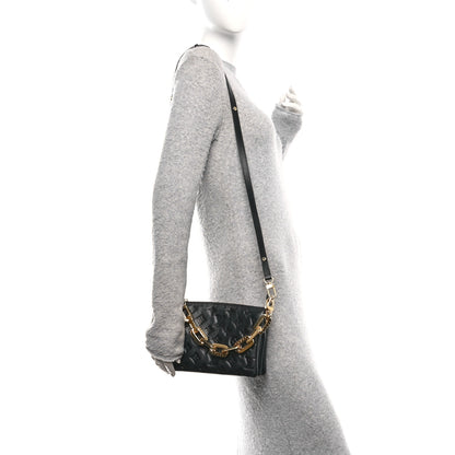 Louis Vuitton Lambskin Embossed Monogram Coussin BB Black 2 of 9