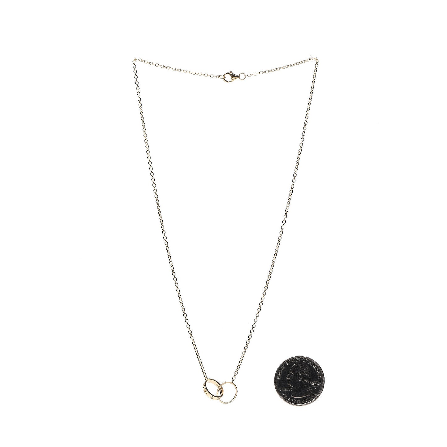 18K Yellow Gold Interlocking LOVE Necklace