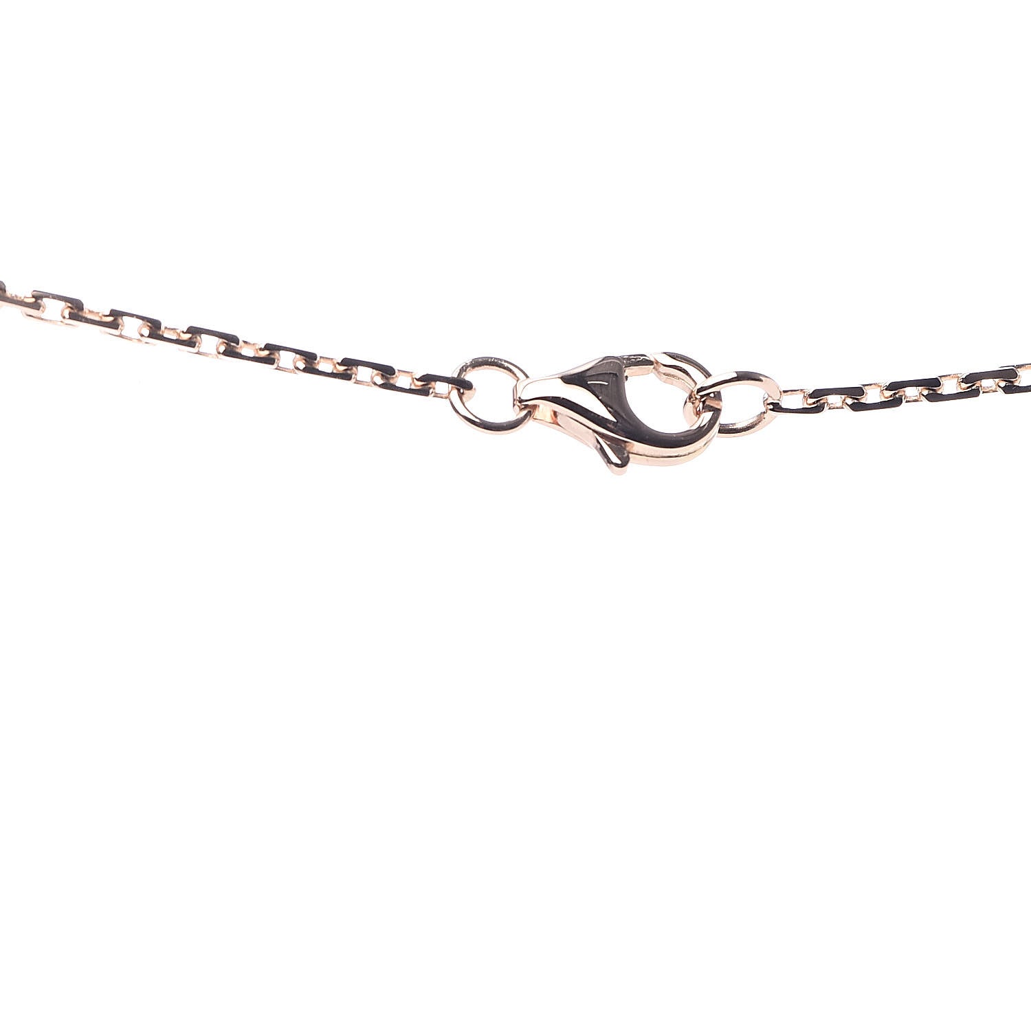 Cartier 18K Pink Gold Diamond Interlocking LOVE Necklace 5 of 8