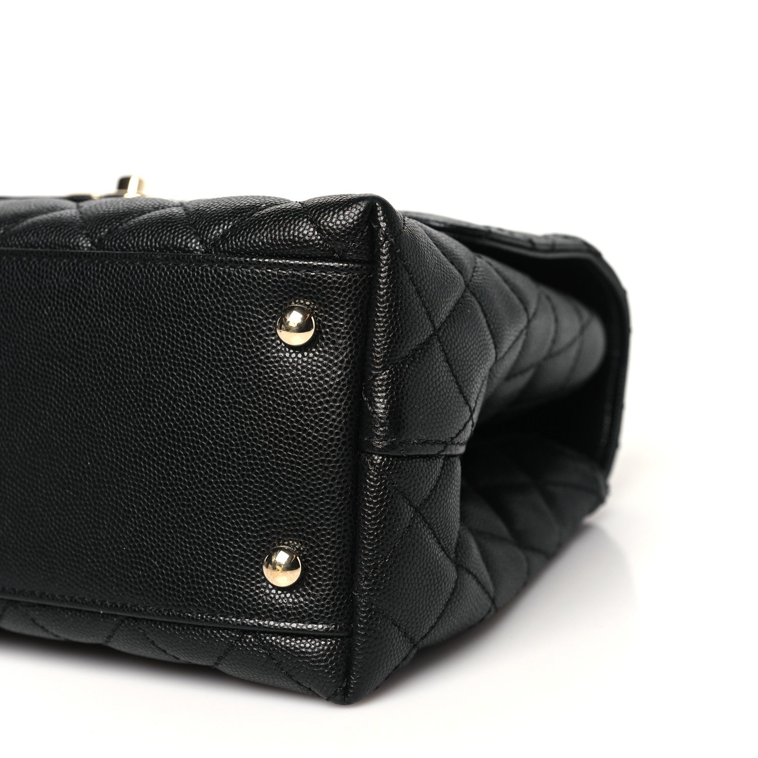 Chanel Caviar Quilted Small Coco Handle Flap Black 10 of 13