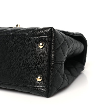 Chanel Caviar Quilted Small Coco Handle Flap Black 10 of 13
