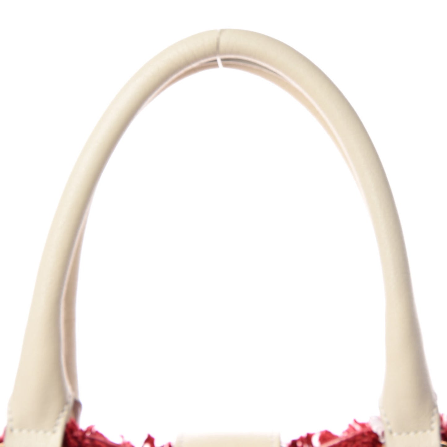 Linen Sheepskin Large Cabas ChYc Tote Red