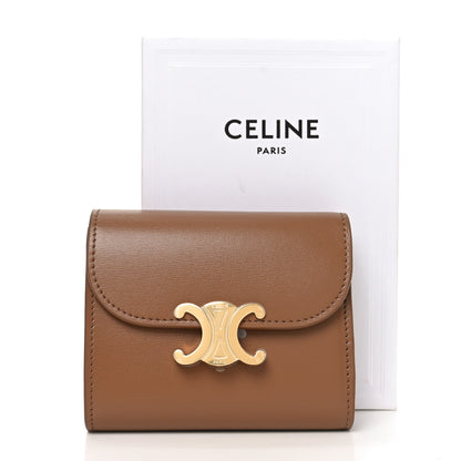Celine Shiny Calfskin Small Triomphe Wallet Pebble 8 of 8