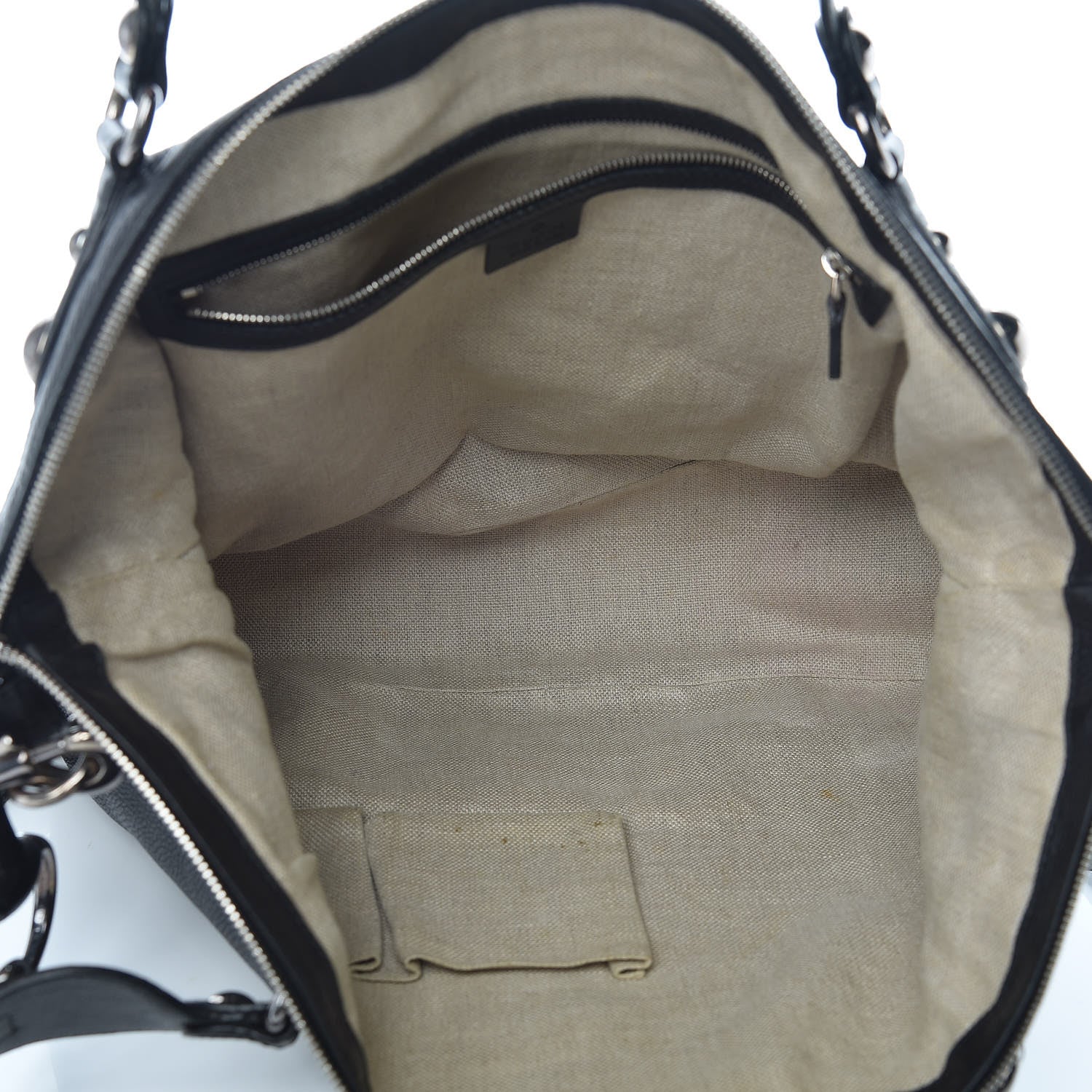 Gucci Calfskin Large Icon Bit Hobo Black 7 of 12