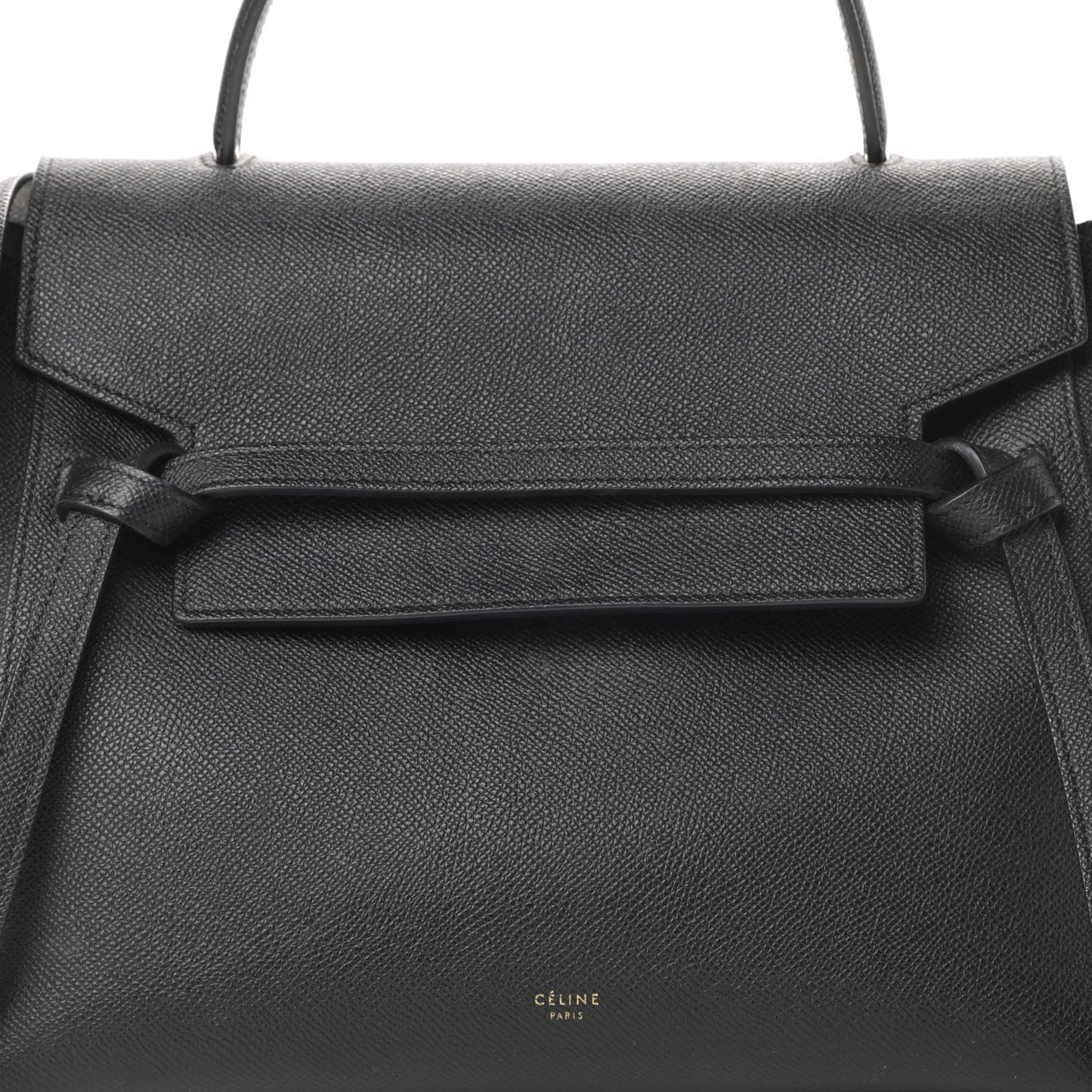 Grained Calfskin Mini Belt Bag Black