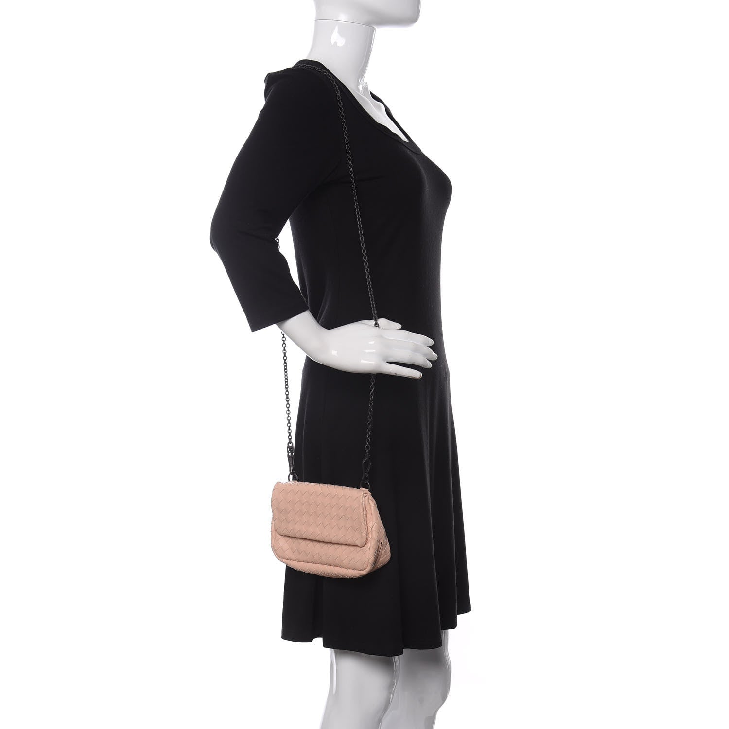 Bottega Veneta Nappa Intrecciato Mini Chain Messenger Flamingo 2 of 9