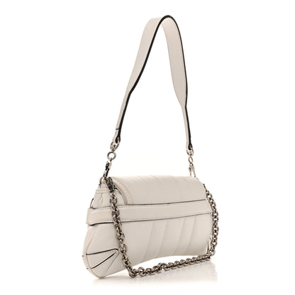 Gucci Nappa Vertical Matelasse Small Maxi Horsebit Chain Shoulder Bag Great White 3 of 13