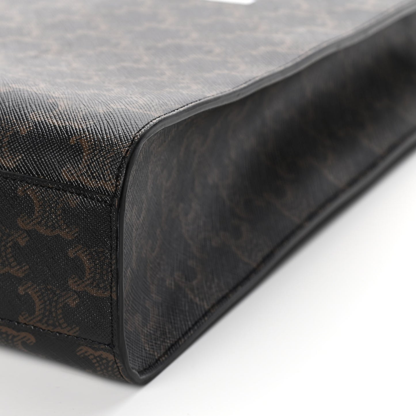 Triomphe Canvas Calfskin Medium Vertical Cabas Black