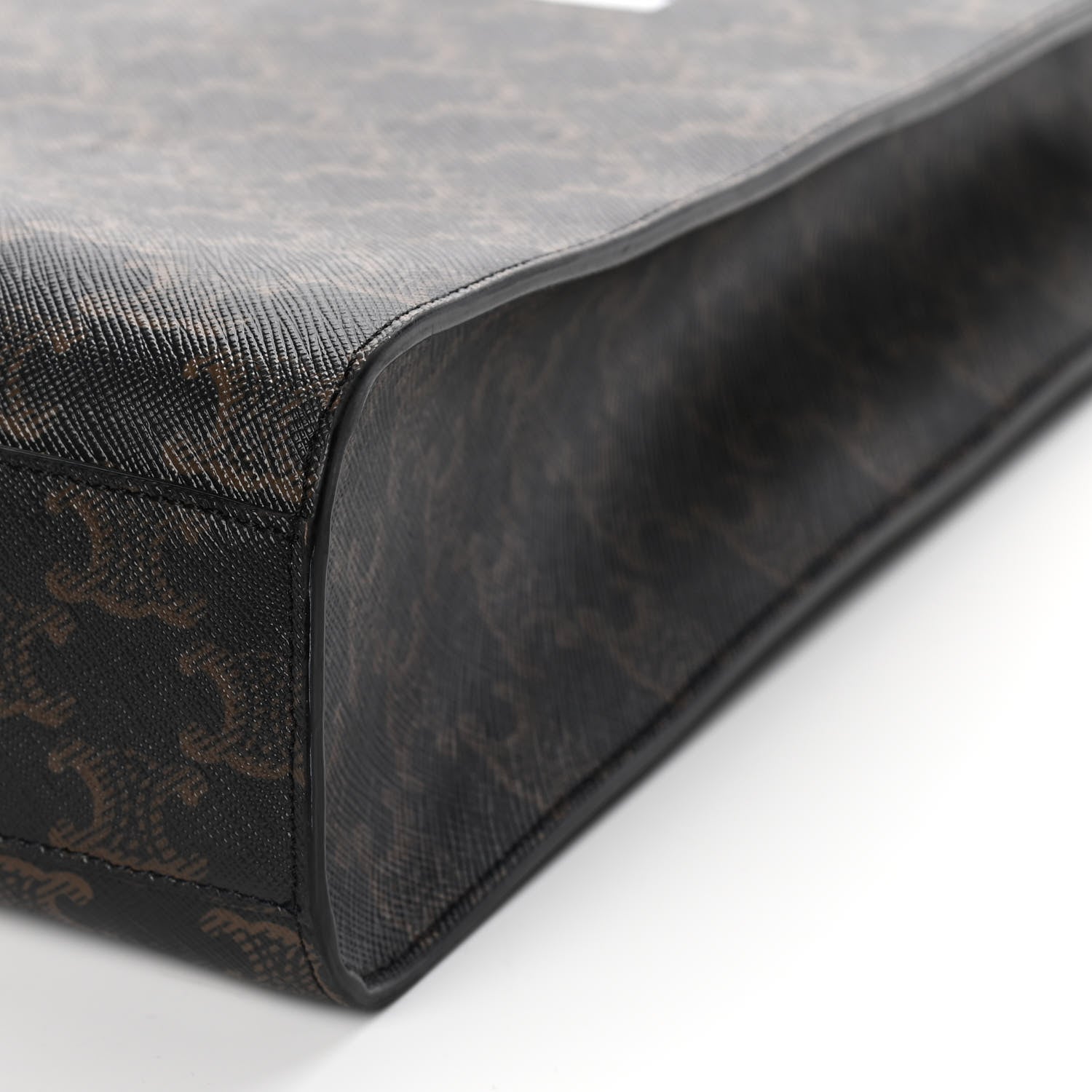 Celine Triomphe Canvas Calfskin Medium Vertical Cabas Black 5 of 10
