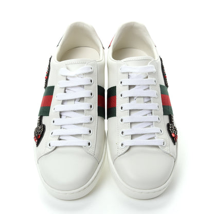 Gucci Calfskin Web Studded Womens Arrow Ace Sneakers 35.5 White 5 of 10