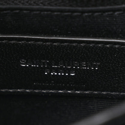 Saint Laurent Calfskin Y Quilted Monogram Toy Loulou Crossbody Bag Black 7 of 12