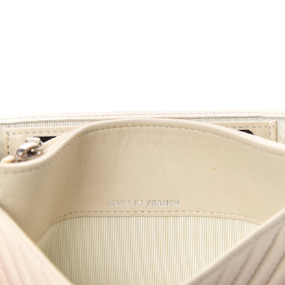 Chanel Calfskin Chevron Quilted Flap Wallet Light Beige 12 of 13