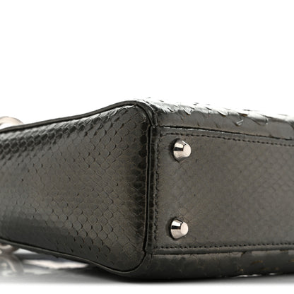 Christian Dior Metallic Snakeskin Medium Lady Dior Silver 8 of 13