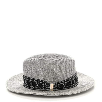 Christian Dior Paper Woven Hat 57 Grey 4 of 8