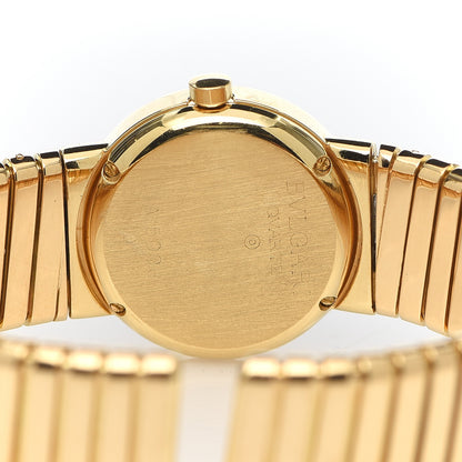 Bulgari 18K Yellow Gold 23mm Tubogas Quartz Watch Black 9 of 14