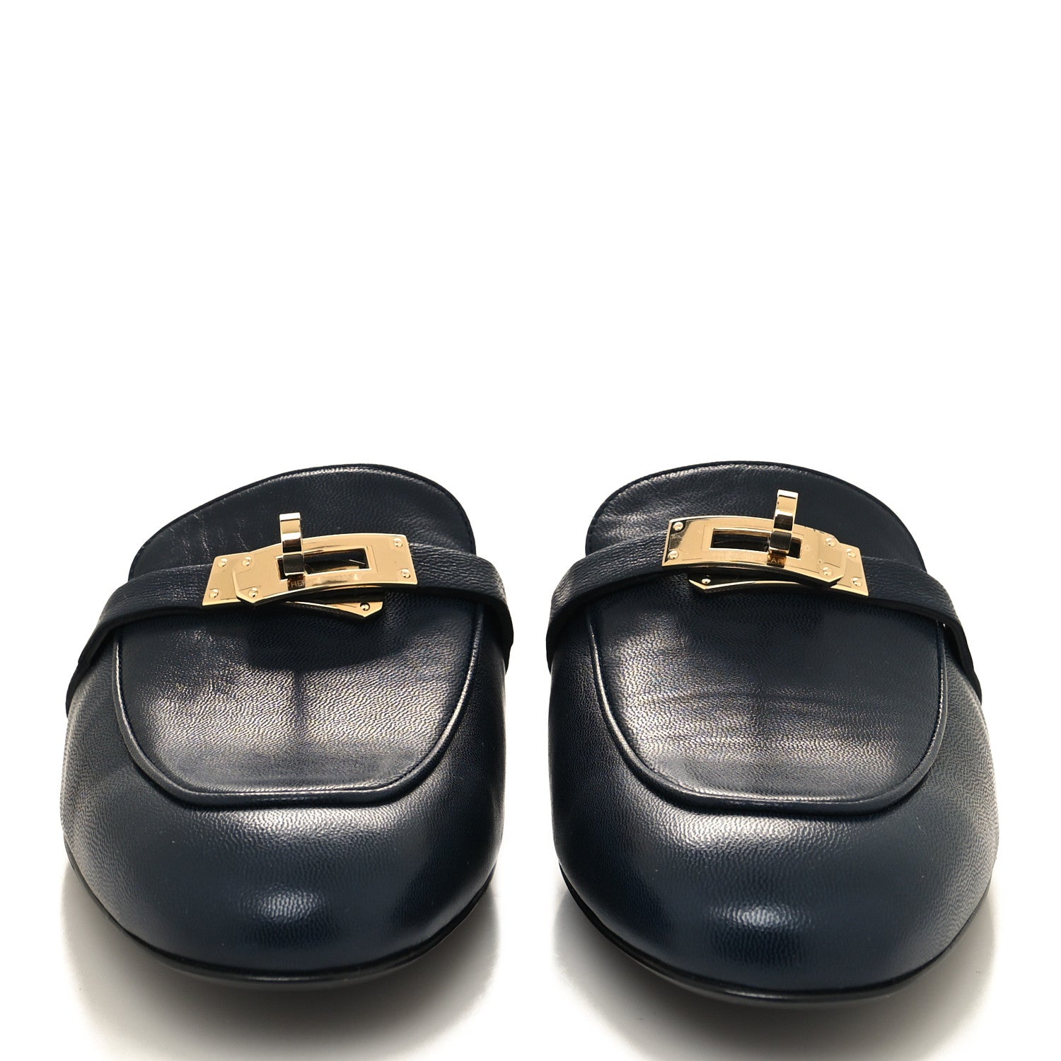 Hermes Goatskin Oz Mules 39 Bleu Martitime 2 of 8