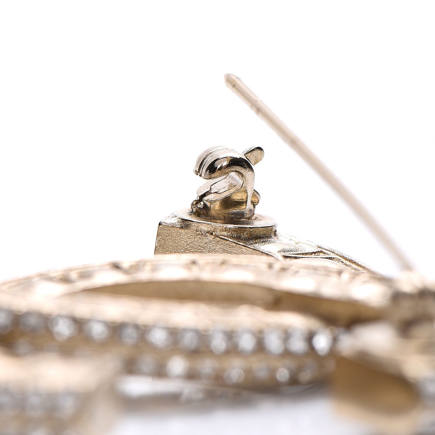 Chanel Baguette Crystal CC Brooch Light Gold 4 of 5