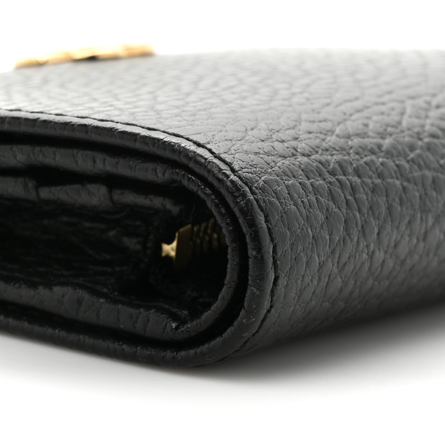 Gucci Pebbled Calfskin GG Marmont Card Case Black 12 of 13