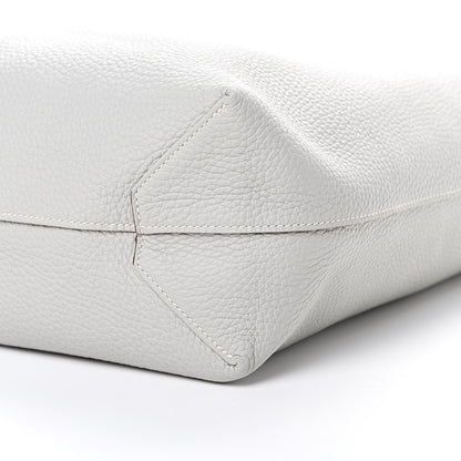 Hermes Taurillon Clemence Double Sens 36 Reversible Tote Gris Perle Orange 11 of 16