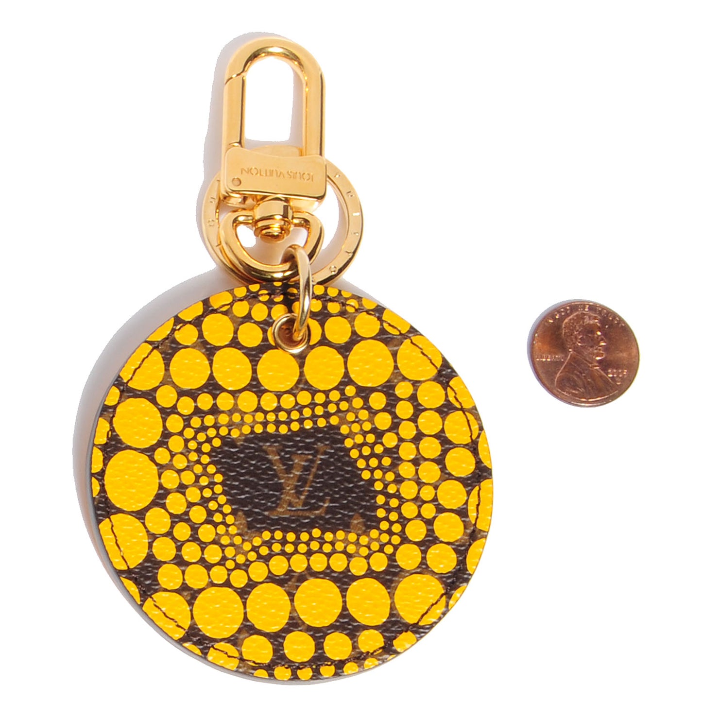 Monogram Kusama Town Key Ring Yellow