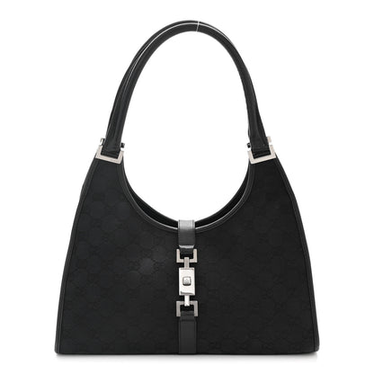 Gucci Monogram Bardot Shoulder Bag Black 1 of 10