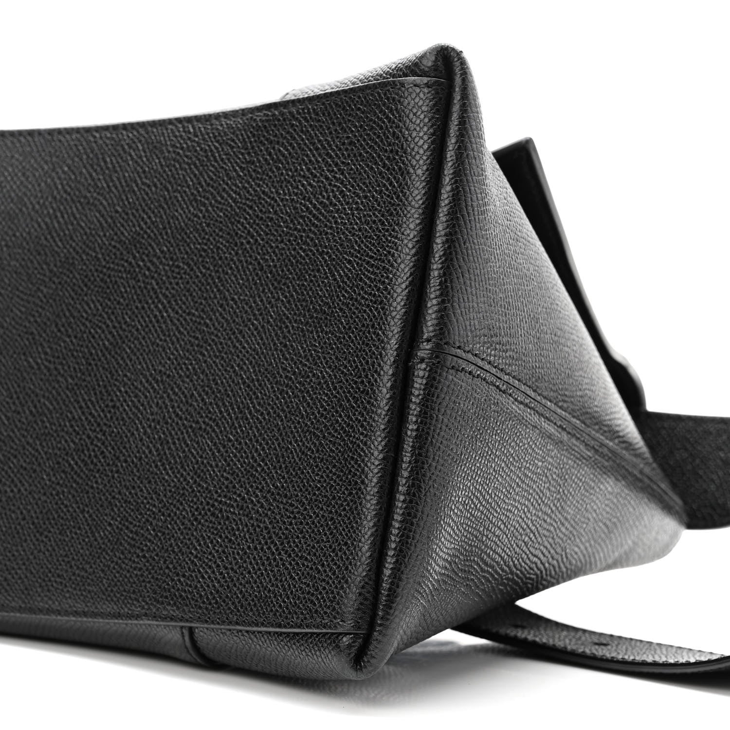 Balenciaga Grained Calfskin Monochrome M Downtown Shoulder Bag Black 10 of 10