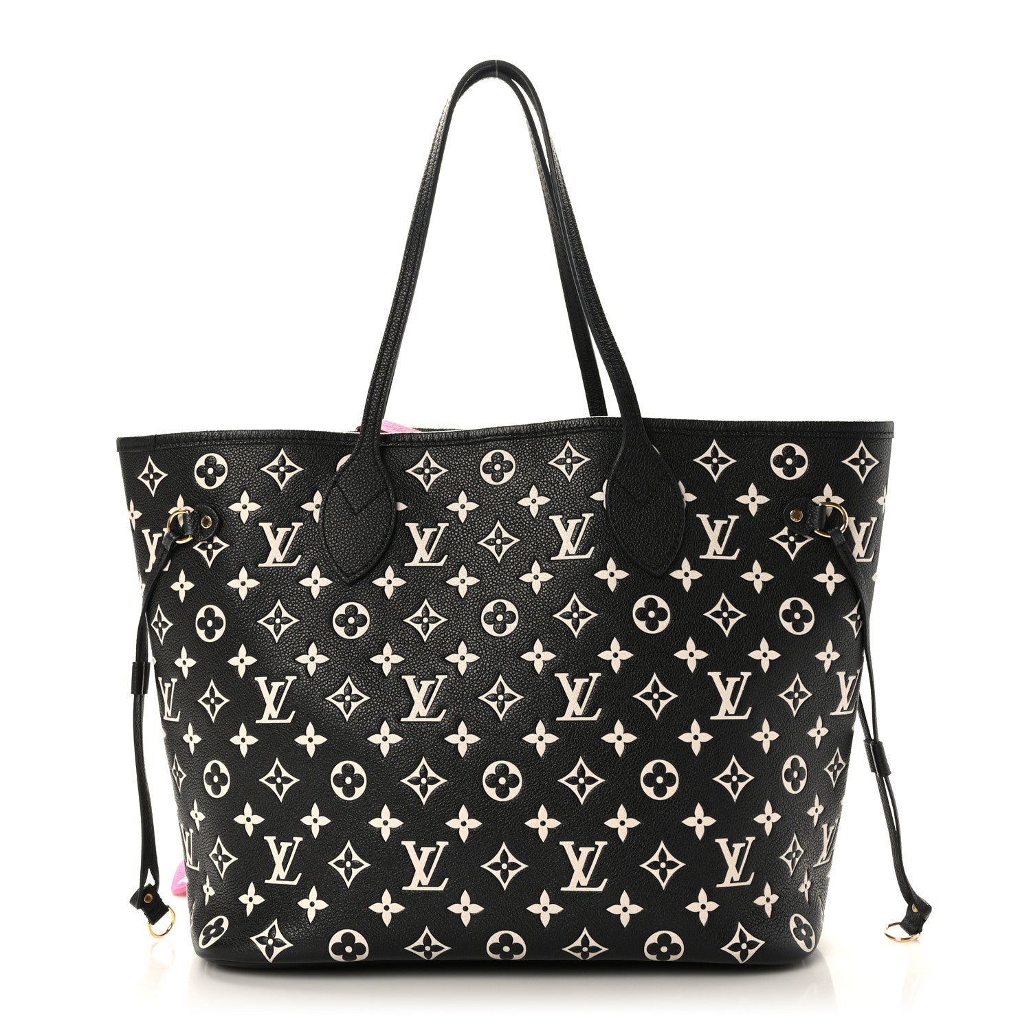 Louis Vuitton Empreinte Spring In The City Neverfull MM Black White Pink 1 of 9